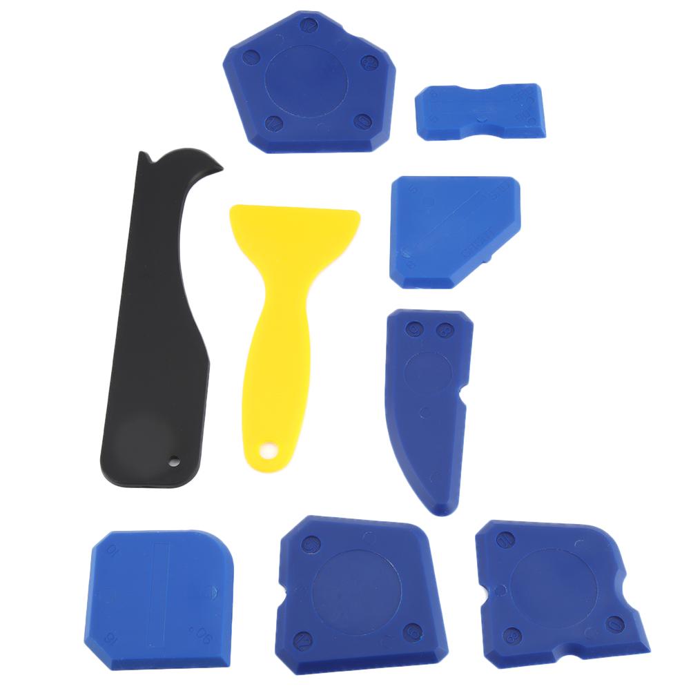 9pcs Set Silicone Sealant Remover Glass Scraper Grout Caulking Finishing Cleaning Tool Kit