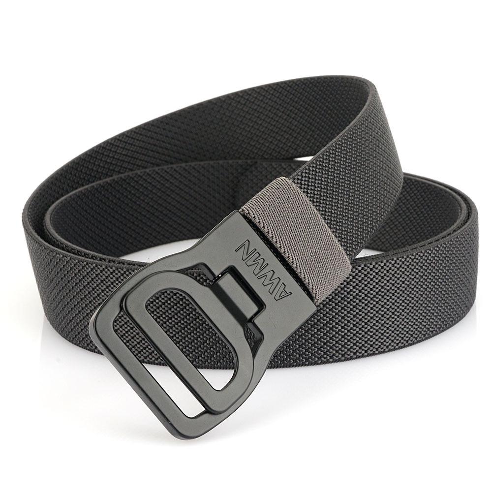 

2025 Мужской эластичный ремень 3,4 см с автоматической пряжкой - Повседневный, для активного отдыха и бизнеса, кожаный плетеный стиль 120 cm серый