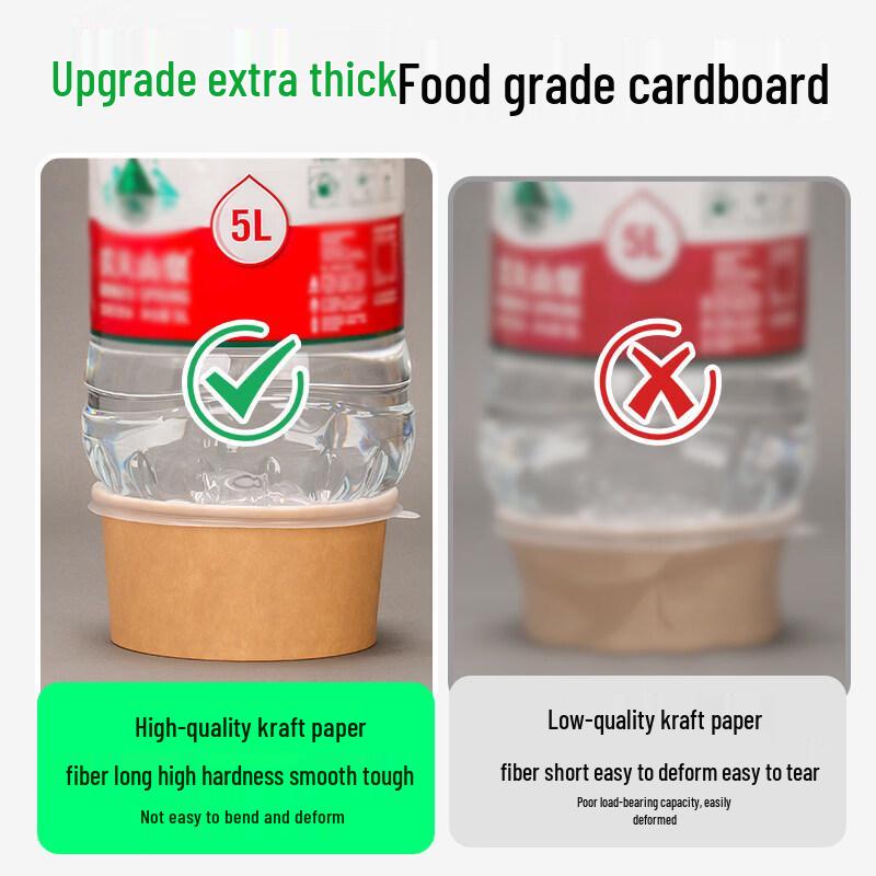 ZISIZ Kraft Paper Disposable Food Containers