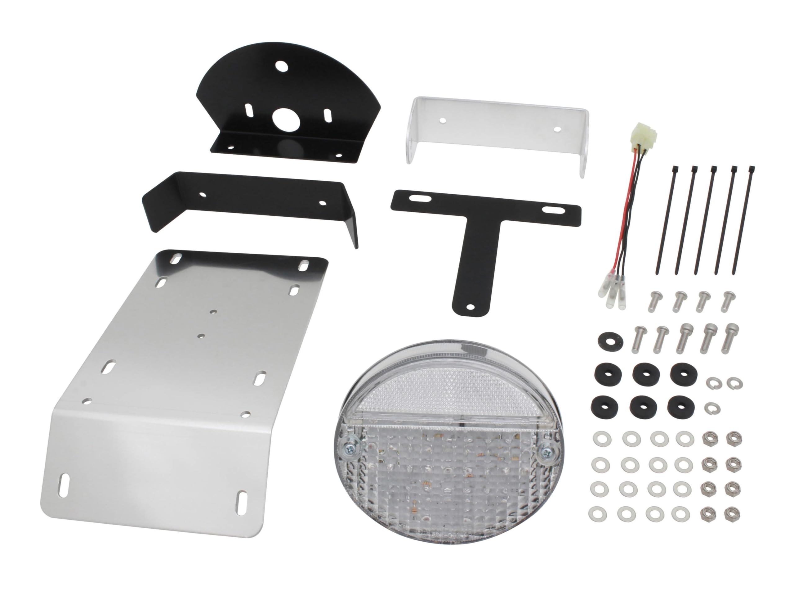 

POSH FAITH Motorcycle Taillight Fender Eliminator Kit, LED Type (Clear), for the Z2 Zephyr 1100/RS, Clear Lens, 032090-LC-10