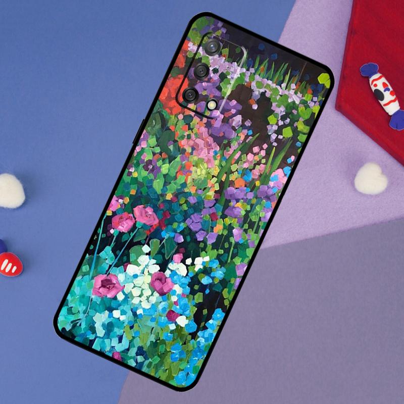 Colourful Flower Painting Art Case For Oppo A6 Pro A5 A18 A38 A58 A78 A98 A54 A74 A94 A17 A57 A80 A60 A40 A96 A76 A16 A15