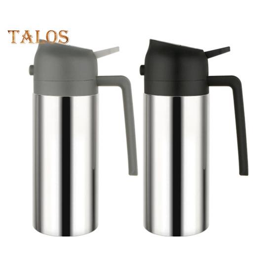 2 In 1 Oil Dispenser Bottle for Kitchen 360/430/500ml Stainless Steel Oil Mister with Dual Nozzles BBQ Oil Sprayer for Cooking Grilling Salads Baking