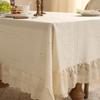 Nordic Elegant Retro Lace Rectangle Tablecloth With Plum Blossom Hollow Pattern,For Wedding Party Table Decoration And Dustproof