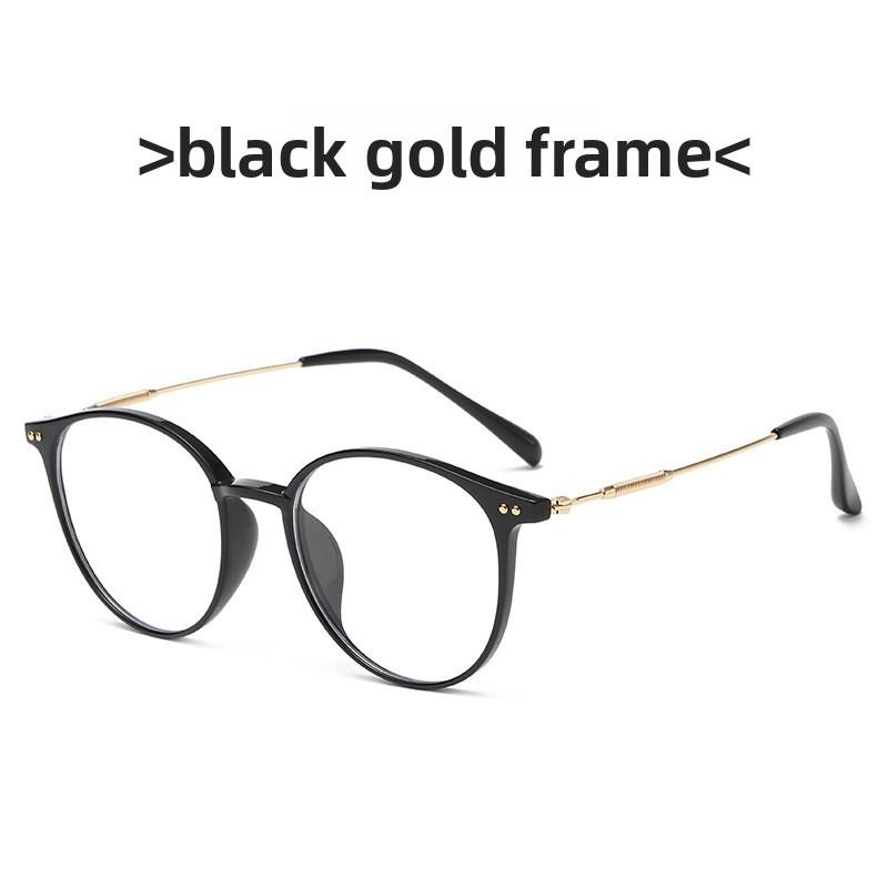

Retro Round Blue Light Blocking Glasses With Pc Frame For Fashionable Office Wear Style A