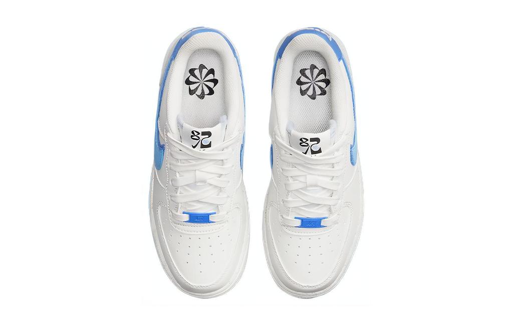 Nike Air Force 1 Low 82 Double Swoosh White Medium Blue GS DQ0359-100