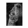 Black White Animals Lions Oil Painting Modern Canvas Posters and Prints Wall Art Picture for Living Room Cuadros Home Decoration