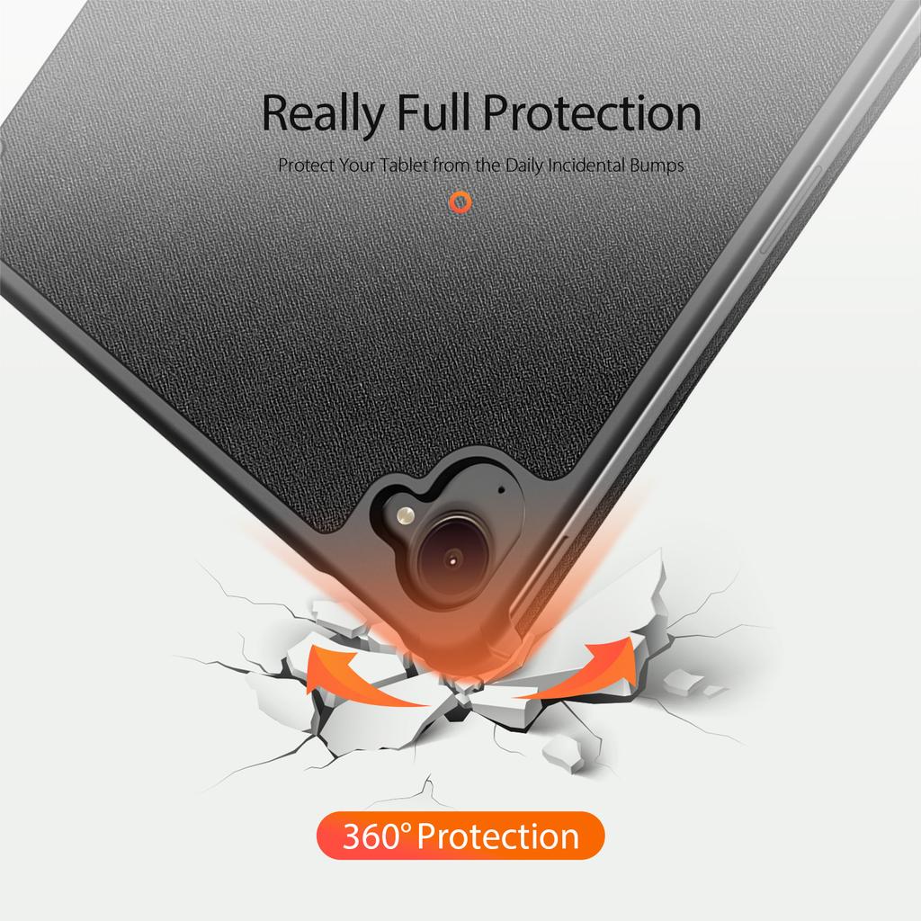 For Xiaomi Redmi K Pad Case DUX DUCIS Domo Series Tri-fold Stand PU Leather Protective Tablet Cover