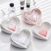 Love Drain Soap Dish Colorful Electroplated Lightweight Luxury Creative Bathroom No-Drill Ceramic Soap Holder Household Washbasin Storage Rack