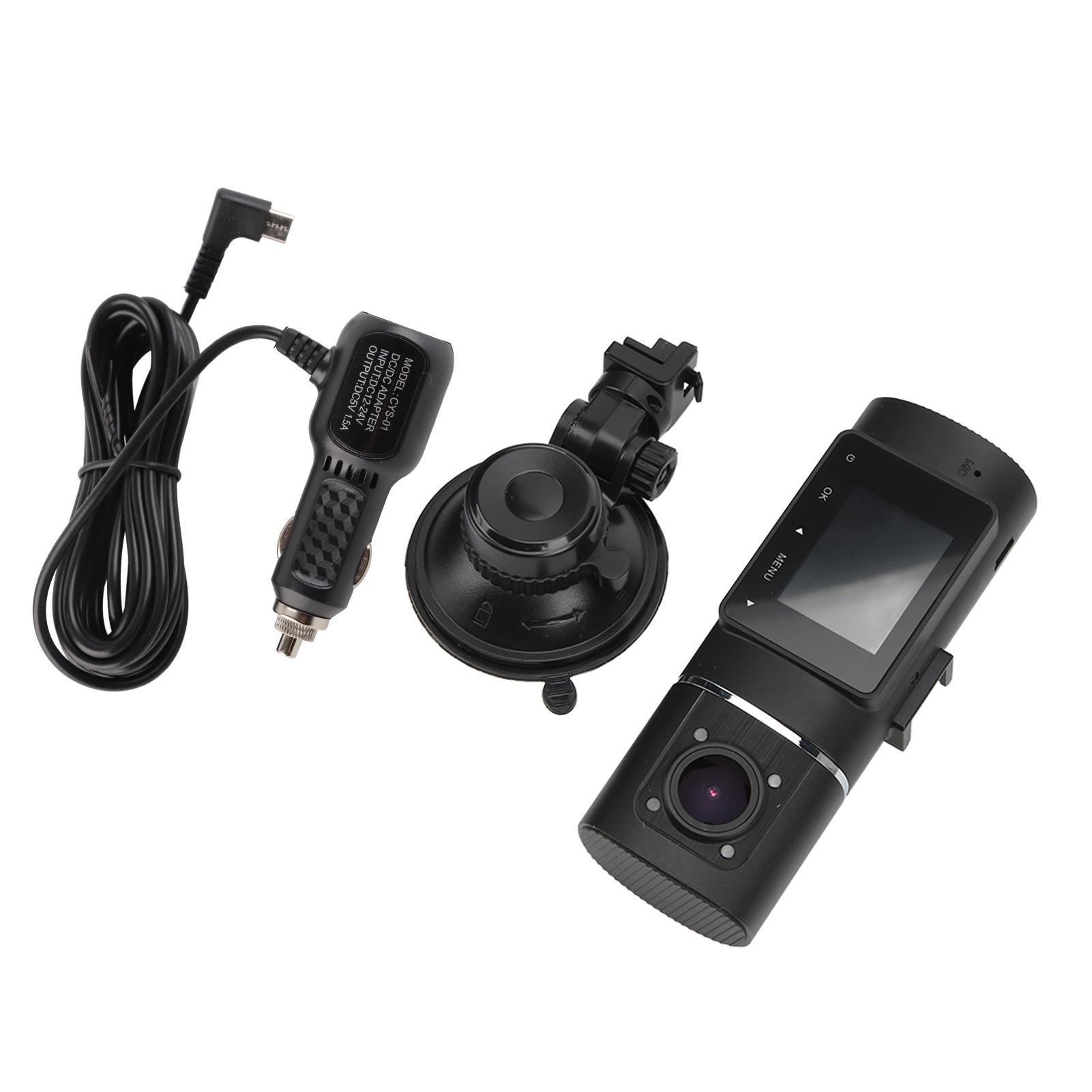 

Автомобильный регистратор данных Автомобильный видеорегистратор Автомобильная камера Циклическая запись с двумя объективами для безопасности вождения