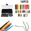 140Pcs Black Heat Shrink Heat Shrink Wire Cable Tubing Tube Sleeving Sleeve Wrap