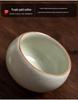 Handmade Ru Kiln Sky Blue Crackle-Glazed Ceramic Teacup for Gongfu Tea