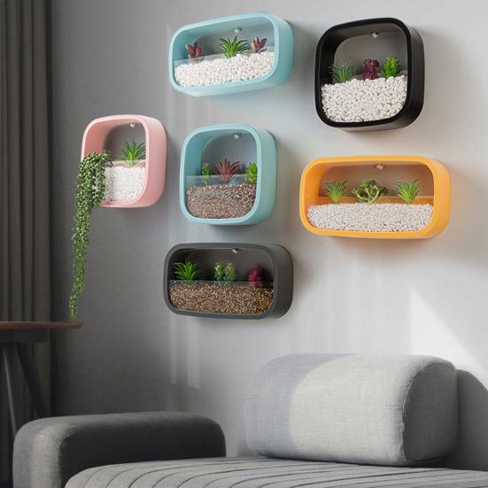 Nástěnný květináč DIY dekorativní kreativní nástěnné závěsné květináče zahradní koš pro domácnost