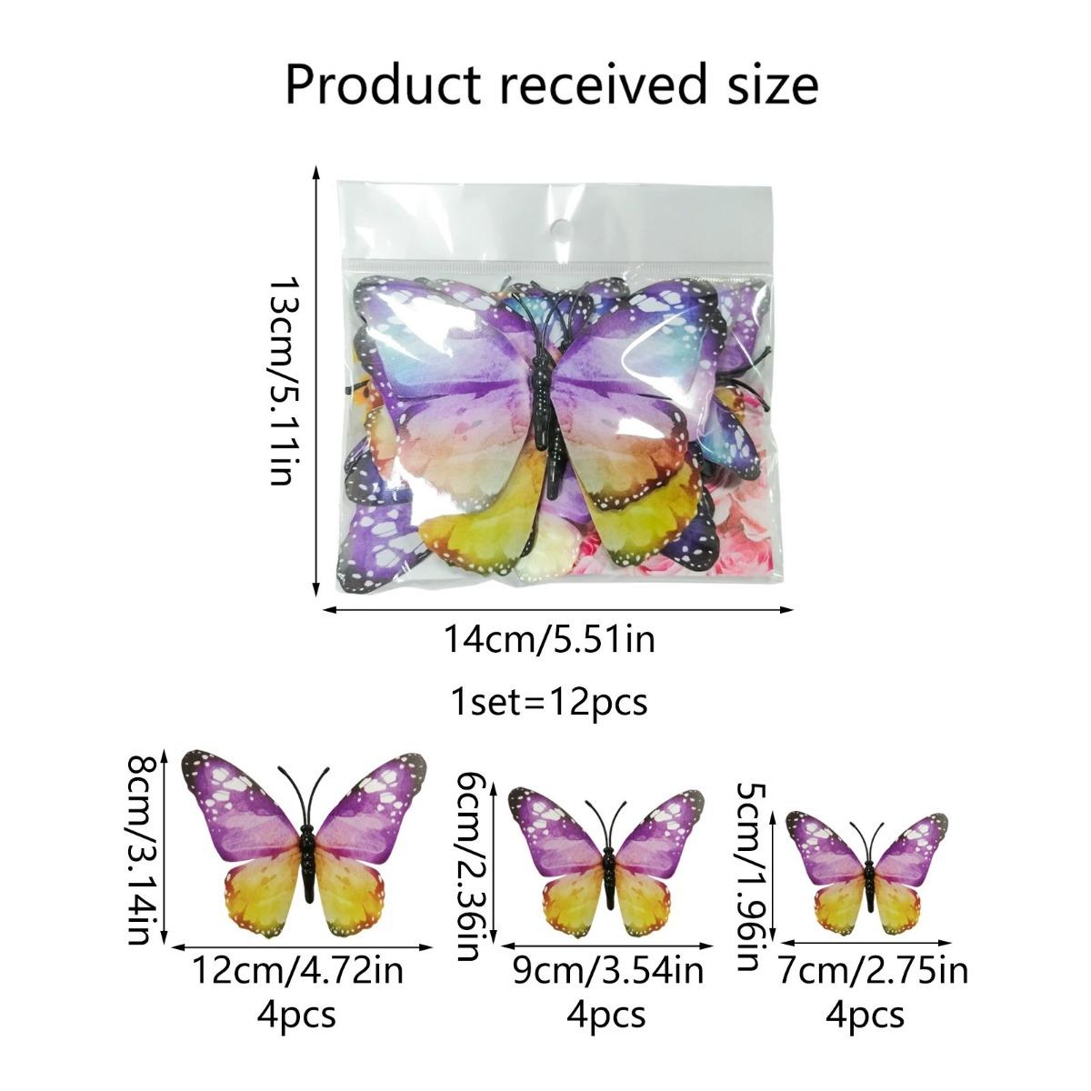 

3 комплекта украшений в виде бабочек-монархов. Оранжевая искусственная бабочка-монарх премиум-класса для украшения поделок, дома, стен, свадеб, вечеринок фиолетовый