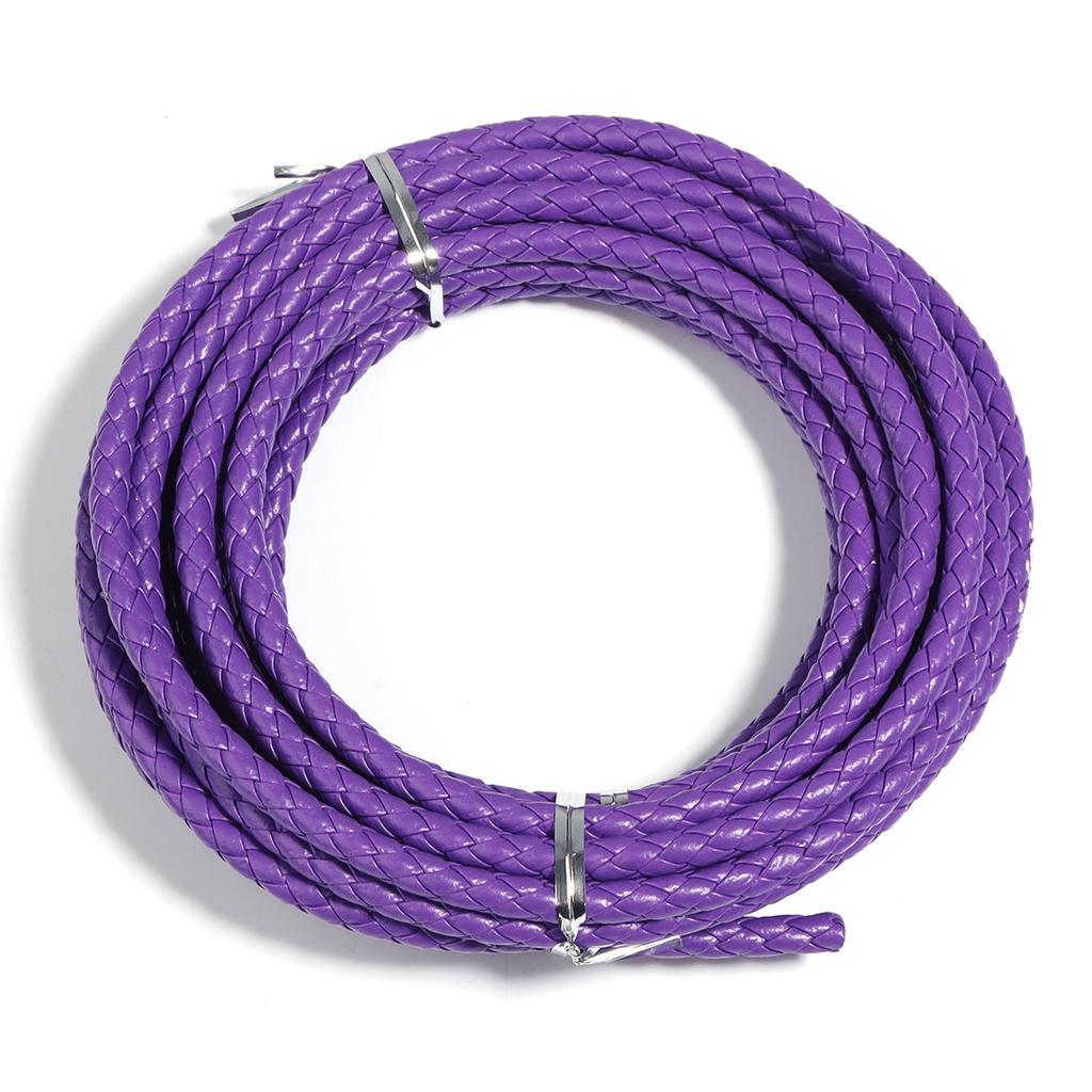 5 Yards/lot 6mm 7mm Round Braided Leather Cords PU Leather Cord Cordon Cuir For Bracelet Necklace DIY Jewelry Making