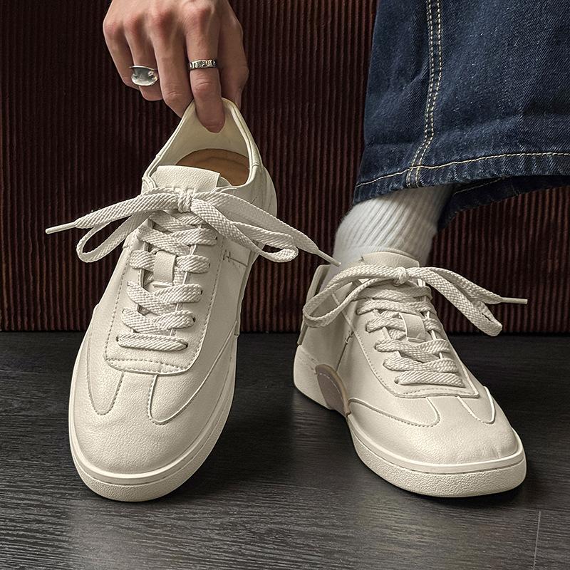 Minimalist Casual Fashion White Shoes Men's Casual Soft-sided Breathable Board Shoes