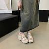 Beach Fashion Waterproof Roman Sandals Ladies Chunky High Heels Fashion High-heeled Slippers Wedge Casual Sandals