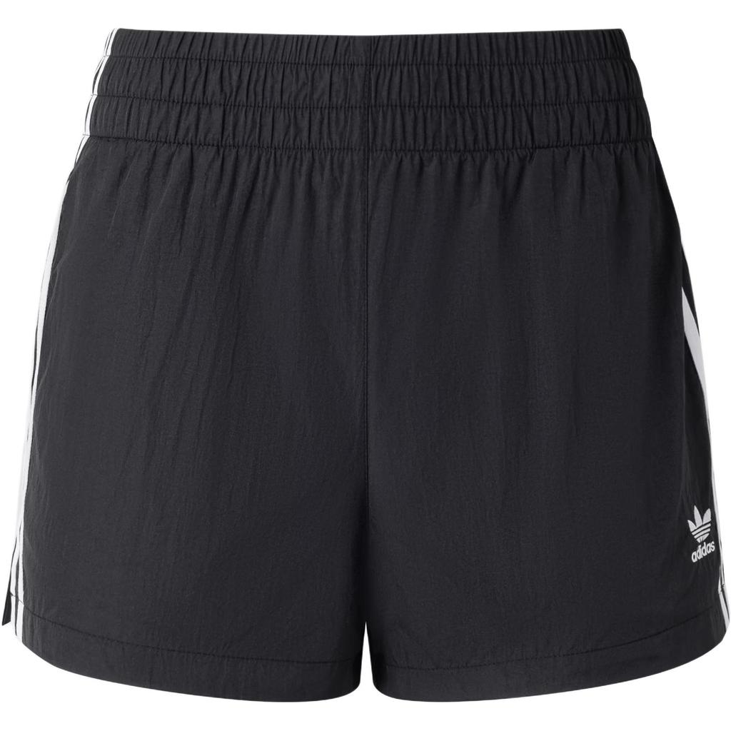 Adidas Originals SS24 Short Shorts Series Striped Comfortable Elastic Sports Shorts Women Shorts Black KA3924