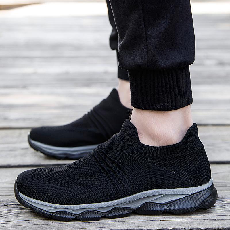 Professional Elder Healthy Shoes Walking Anti-skid Men's Loafers Stability Soft Sock Outdoor Flat Shoes Solid Sneakers for Men