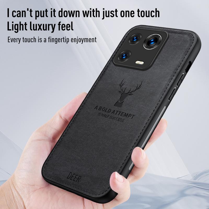 Leather Deer Head Case For Xiaomi Poco F3 Mi 9T 10T 11 Lite 12 13 Pro 14 Ultra Civi 2 3 Shockproof Soft Silicone Cover