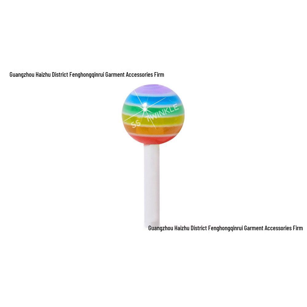 3D Rainbow Candy Nail Art Decorations - Cute & Colorful Mini Lollipop Accessories