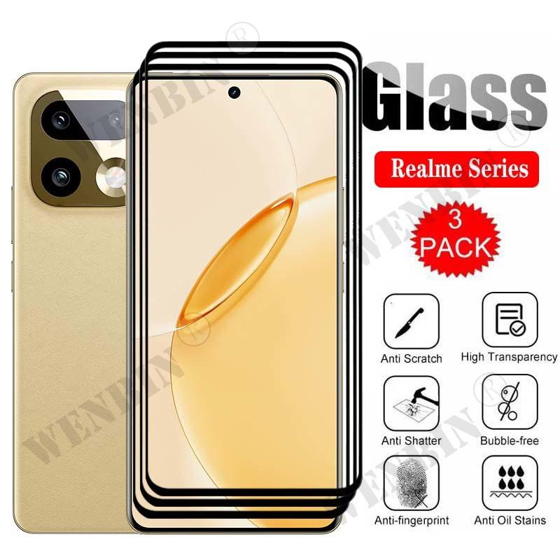 3 шт. Закаленное стекло для Realme 16 Pro 16 Pro+ Plus 15 Защитное стекло для экрана Полное защитное стекло