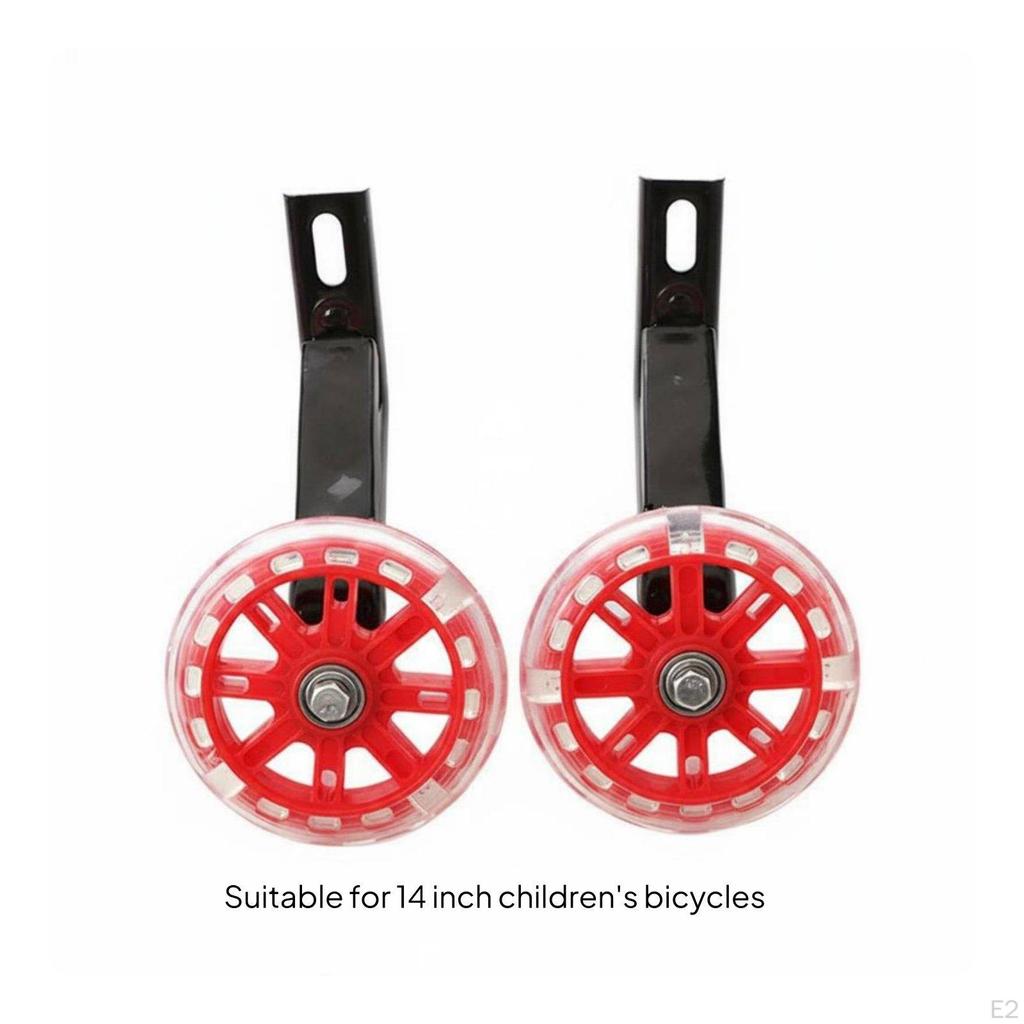 2 Pieces Children's Bike Auxiliary Wheels NonSlip Kids Training Heavy Duty for Beginners