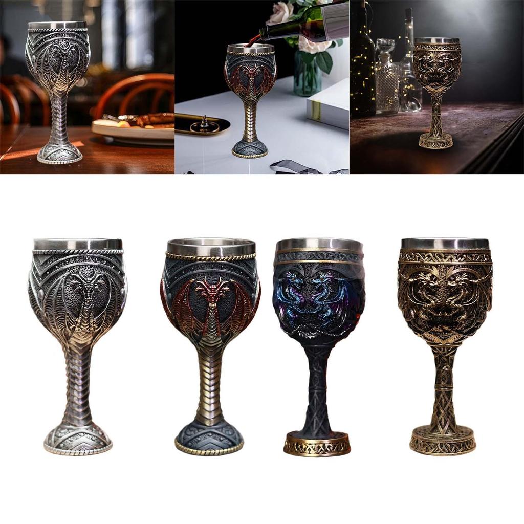 Vintage Medieval Goblet Wedding Reusable Multipurpose Gifts Handcraft Engraved