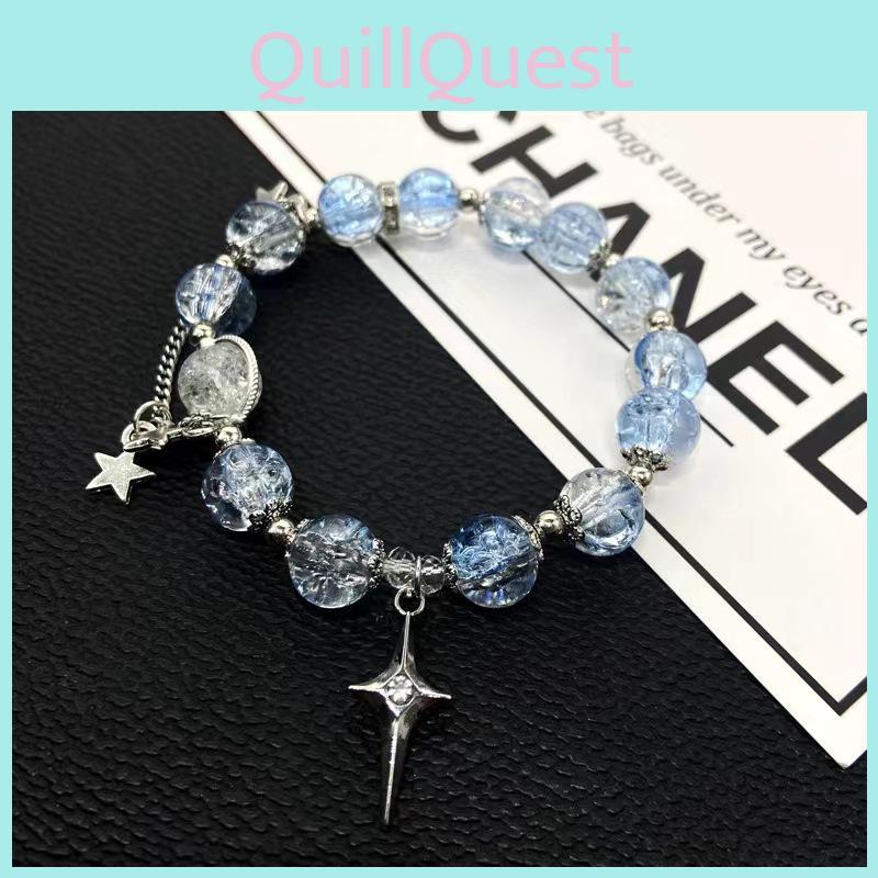 Deep New Arrival Sea Gradient Glass Bead Bracelet For Women Chic Trendy And