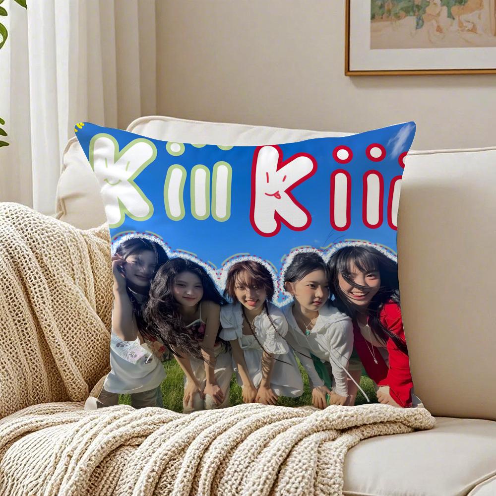 GirlGroup Kpop KKIIIKIII Cushion Cover Pillowcase Antidustmite living Room Sofa Decor Cushion Room