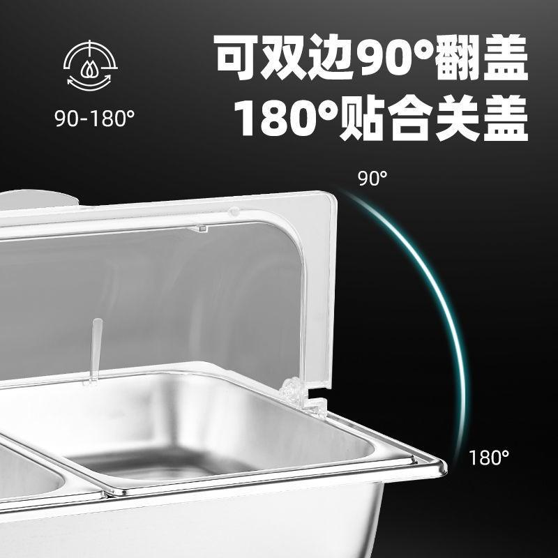 Roll Top Auto ShutOff Buffet Servers Food Warmers Stainless Steel Electric Chafing Dish Temp Display Programmable Food Warmer Chafing Dish Buffet Set