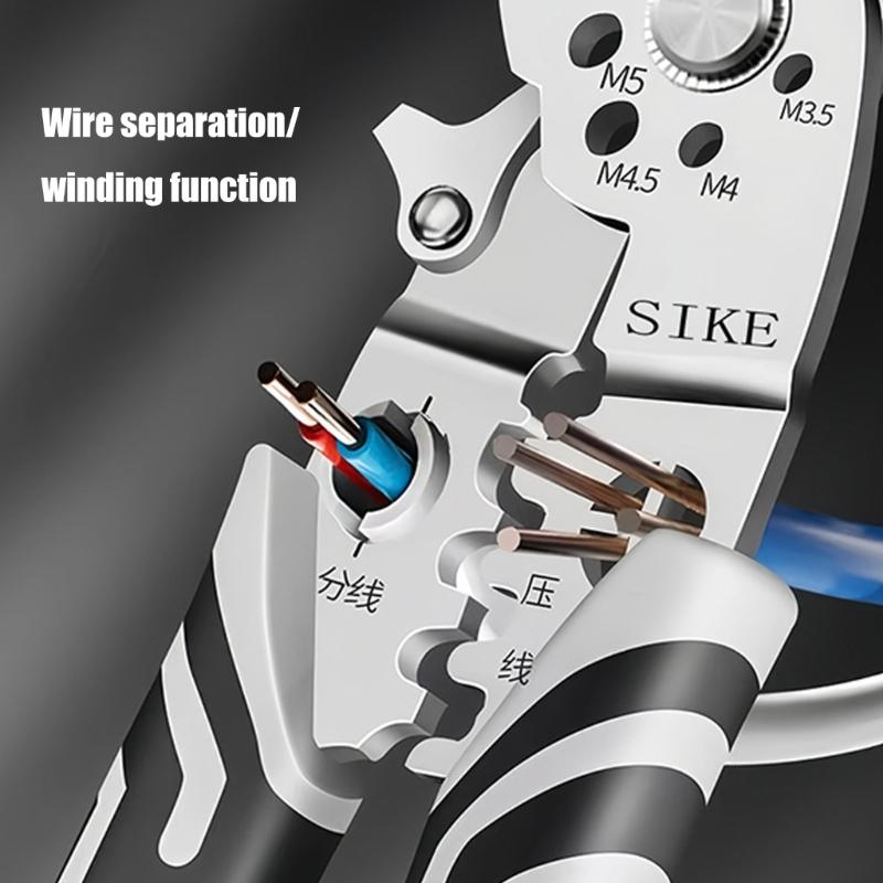 High Carbon Steel Wire Stripping Pliers with Built In Safety Lock for Easy Storage and Portability Home & Industrial Use
