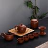 Set de ceai Kung fu de 10 buc, ceainic frumos si usor, set de ceai portabil din ceramica de calatorie chinezeasca, tava din ceramica ceai de cafea gaiwan