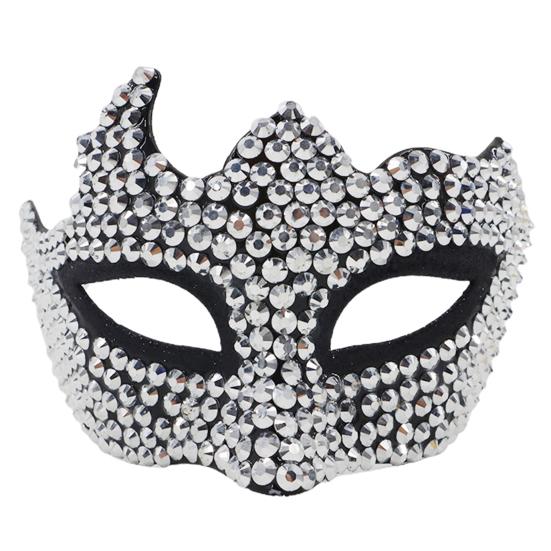 Halloween Headgear Stunning Rhinestone Masquerade Headgear Easy To Wear Non-fading Decorative Masquerade Headgear