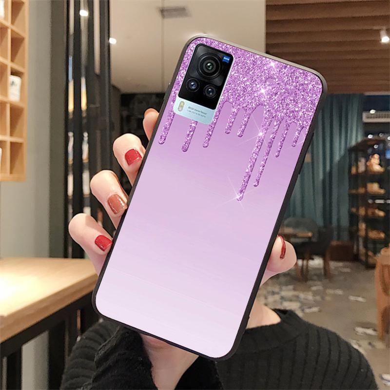 

Блестящий розовый, синий, черный чехол для телефона VIVO V21E V21 V23 V23E V2109 Y53S Y33S Y55 Y76 Y31 Y21 Y72 Y01 Y21S Y11S VIVO Y11S