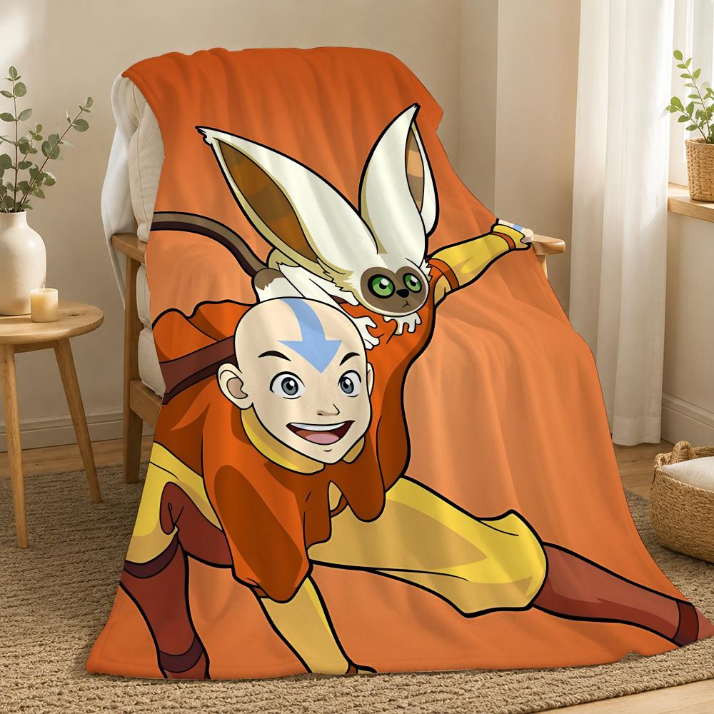 Avatar Der Letzte Airbender Cartoon Überwurf 240g Flanell Decke, geeignet für Sofas, Betten, Büros, exquisites Geschenkdecke