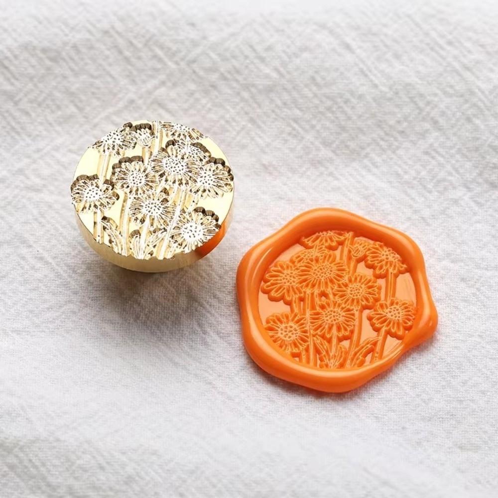 Round Wax Seal Stamp Flowers Sealing Wax Supplies Scrapbooking Sealing Wax  Gift Packaging Cards