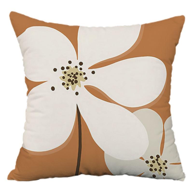 Simple Flower Pattern Pillowcase Dormitory Decoration Office Living Room Sofa Home Pillowcase