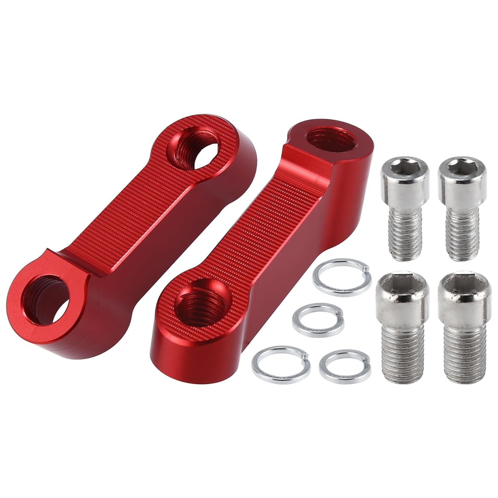 

YFFSFDC Mirror Holder Offset 2pcs Set Mirror Riser Mirror Adapter Kit Aluminum Alloy Mirror красный