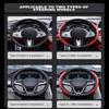 1Pair Carbon Fiber Leather Car Steering Cover 1K Micro Fiber Leather PVC Wheel Booster Cover Non-Slip Universal