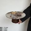 Retro Luxury Dessert Tray Exquisite Walnut Wooden High Tea Snack Fruit Dish Wedding Party Dessert Decor Home Hotel Supplies