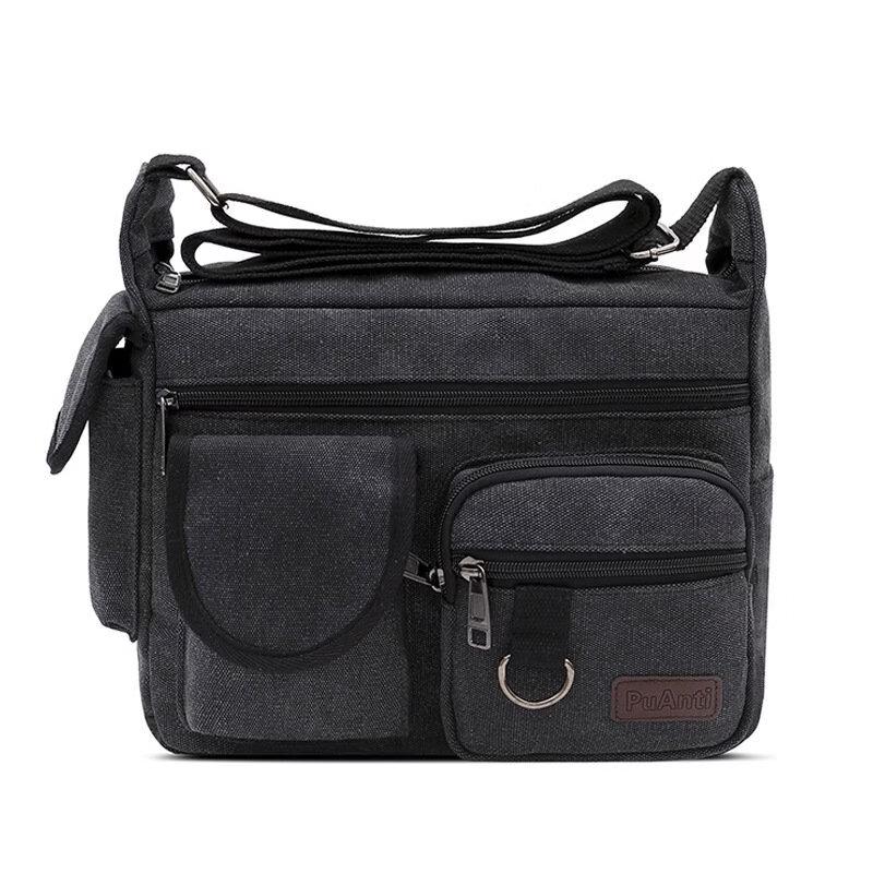 Li Shen Men's Canvas Shoulder Bag