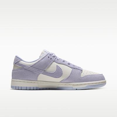 Women's Sneakers Nike Wmns Dunk Low Suede 'Palest Purple Sail Metallic Silver Palest Purple'