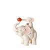 Cute Cream Elephant Mother and Calf Figurine for Living Room or Wine Cabinet Decoration