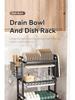 Multifunctional Kitchen Storage Rack for Bowls, Plates, and Chopsticks – Layered Countertop Drainer Organizer.