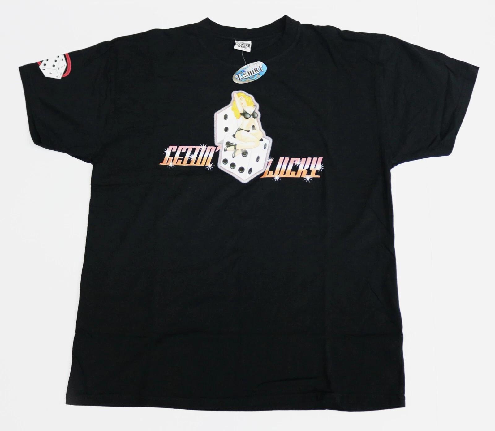 

Chopper Wear Men s Black Girl Dice T-Shirt - Gettin Lucky - Size X-Large (XL) 4XL