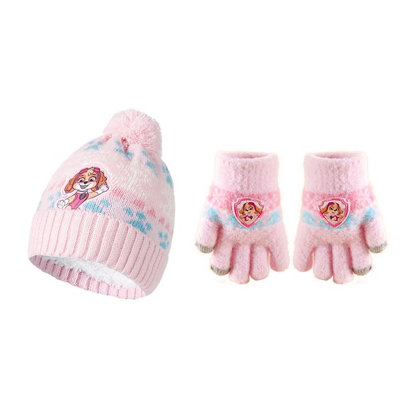 Paw Patrol Kids  Knitted Hat & Glove Set Hat 42cm, Gloves 15x7cm (Age 3-9)