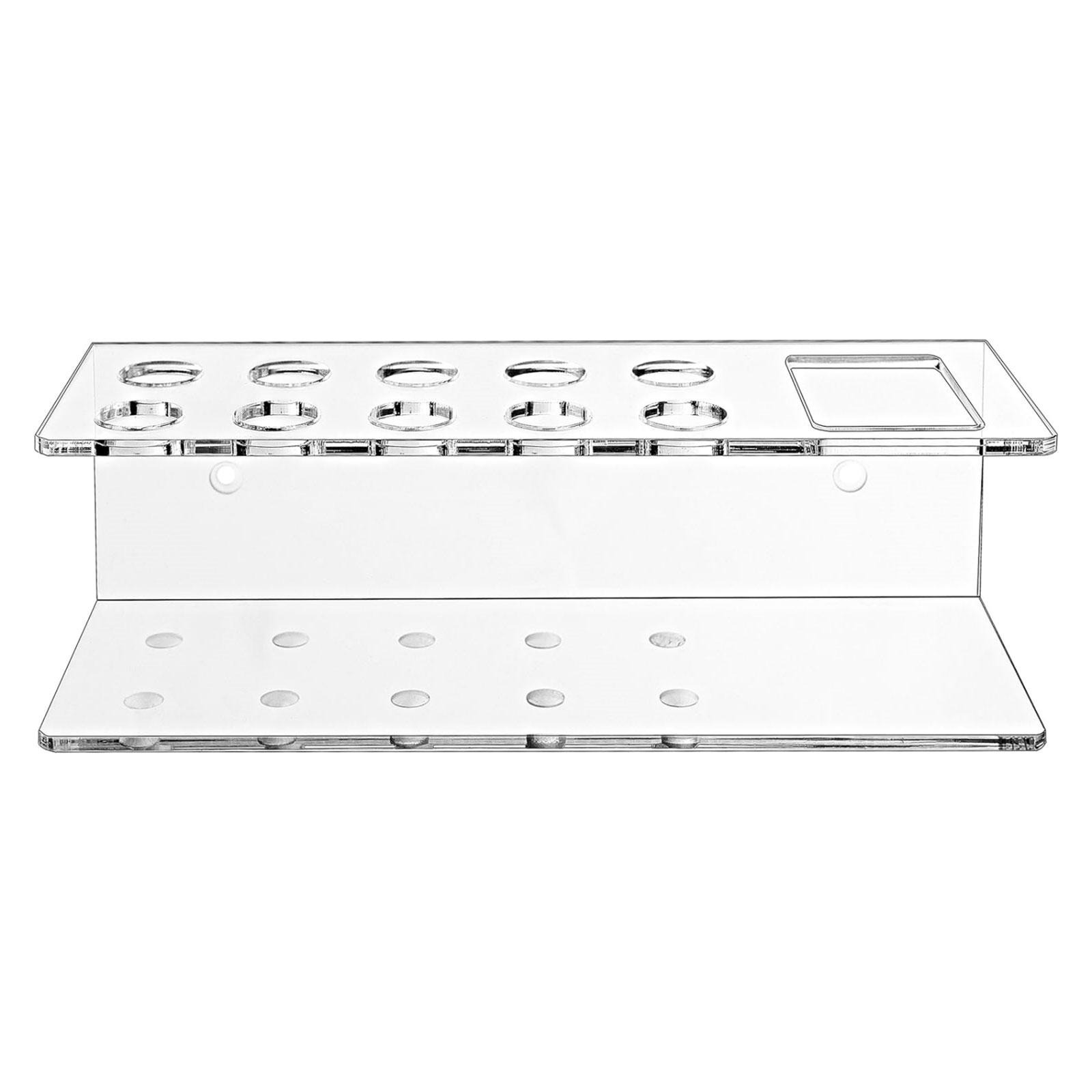 

Wall Mount Marker Holder with 10 Slot Practical Acrylic Pen Storage Organizer for Students and Teachers Stationery Rack прозрачный