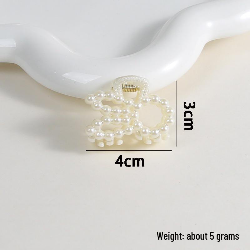 Korean Pearl Claw Hair Clip - Elegant Retro French Style