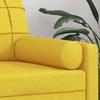 Decorative Cushions 2 pcs Light Yellow Ø15x50 cm Fabric