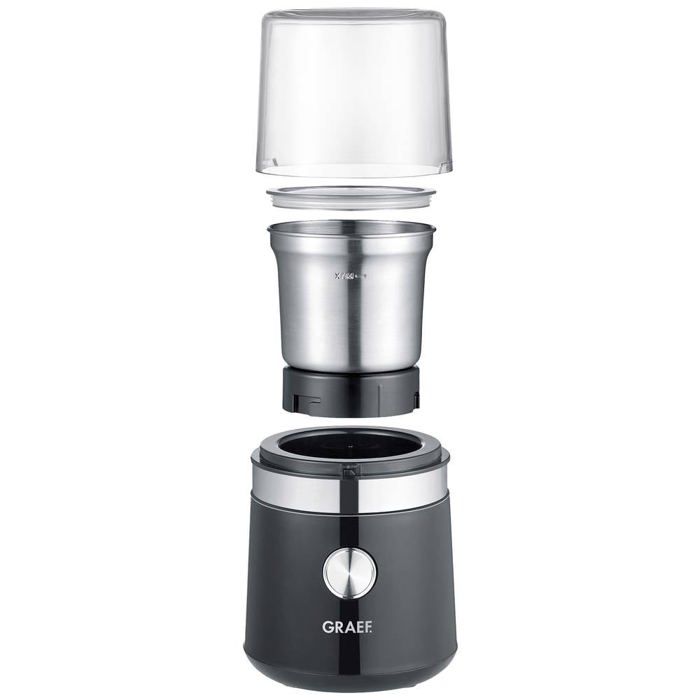 Graef cm102eu moulin à café noir, acier inoxydable